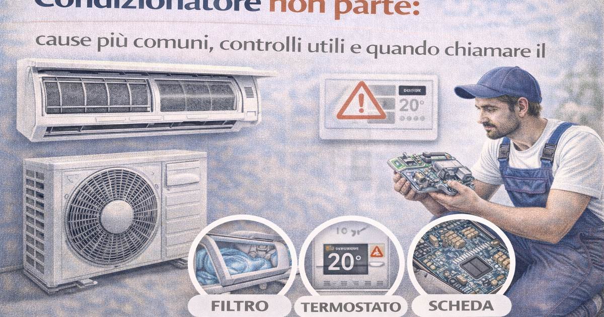 Condizionatore non parte: cause più comuni, controlli utili e quando chiamare il tecnico