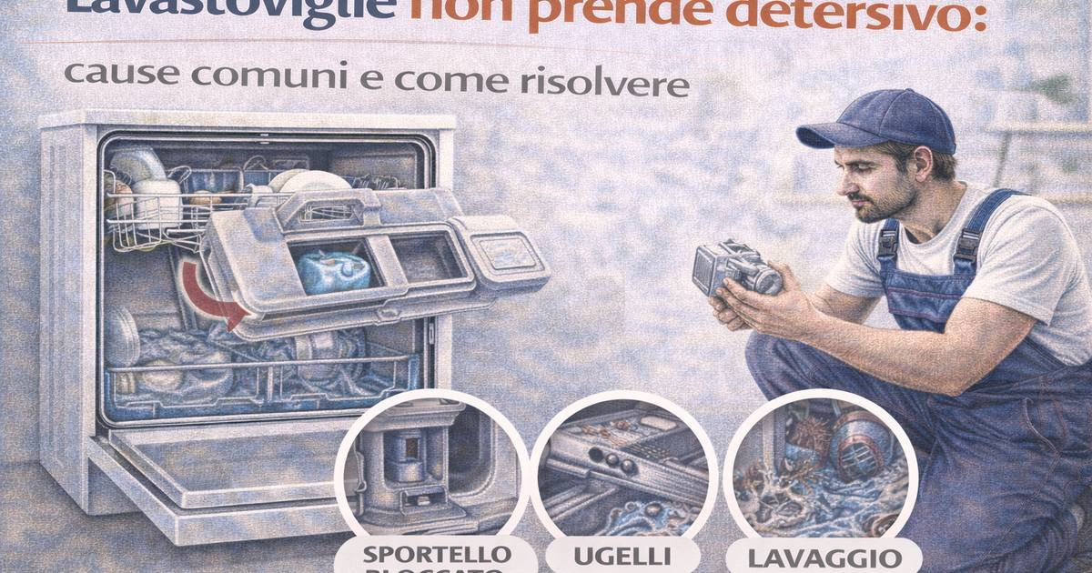 Lavastoviglie non prende detersivo: cause comuni e come risolvere
