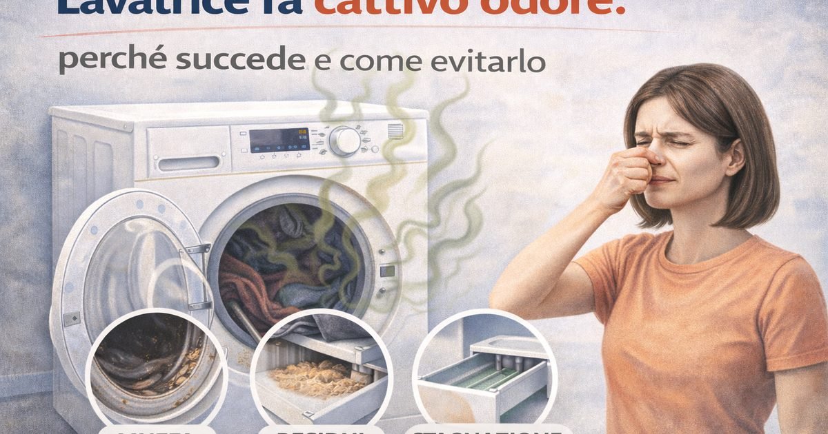 Lavatrice fa cattivo odore: perché succede e come evitarlo