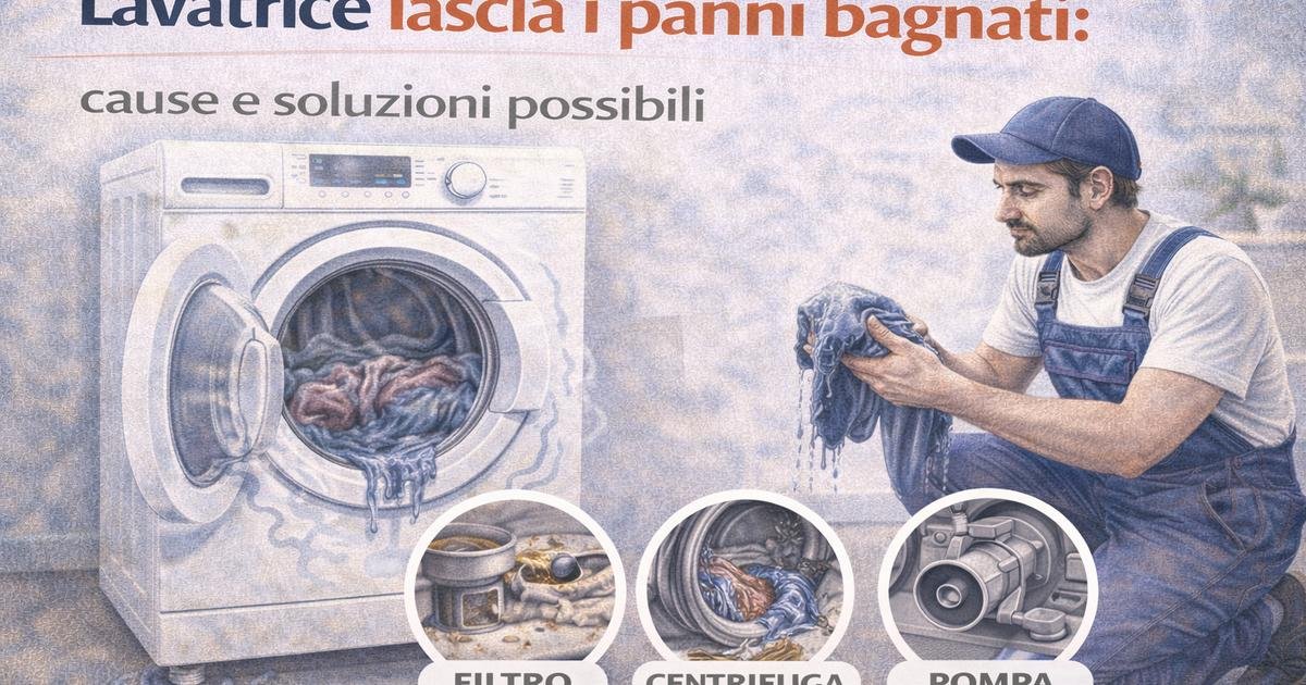 Lavatrice lascia i panni bagnati: cause e soluzioni possibili