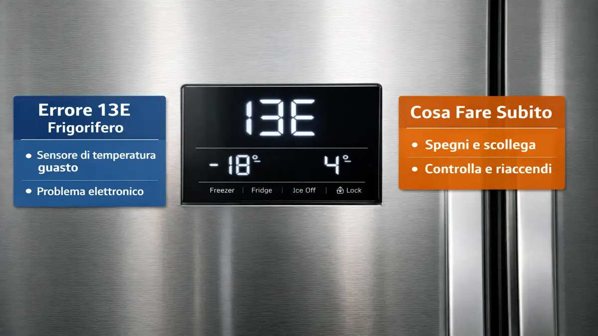 Frigorifero Samsung errore 13E: cosa significa, cause e come risolvere