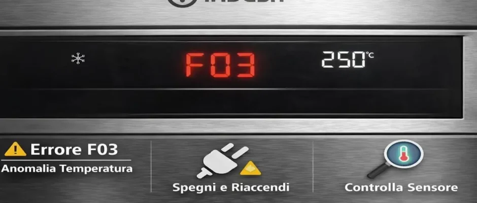 forno Indesit con errore F03 sul display e indicazioni su cosa fare