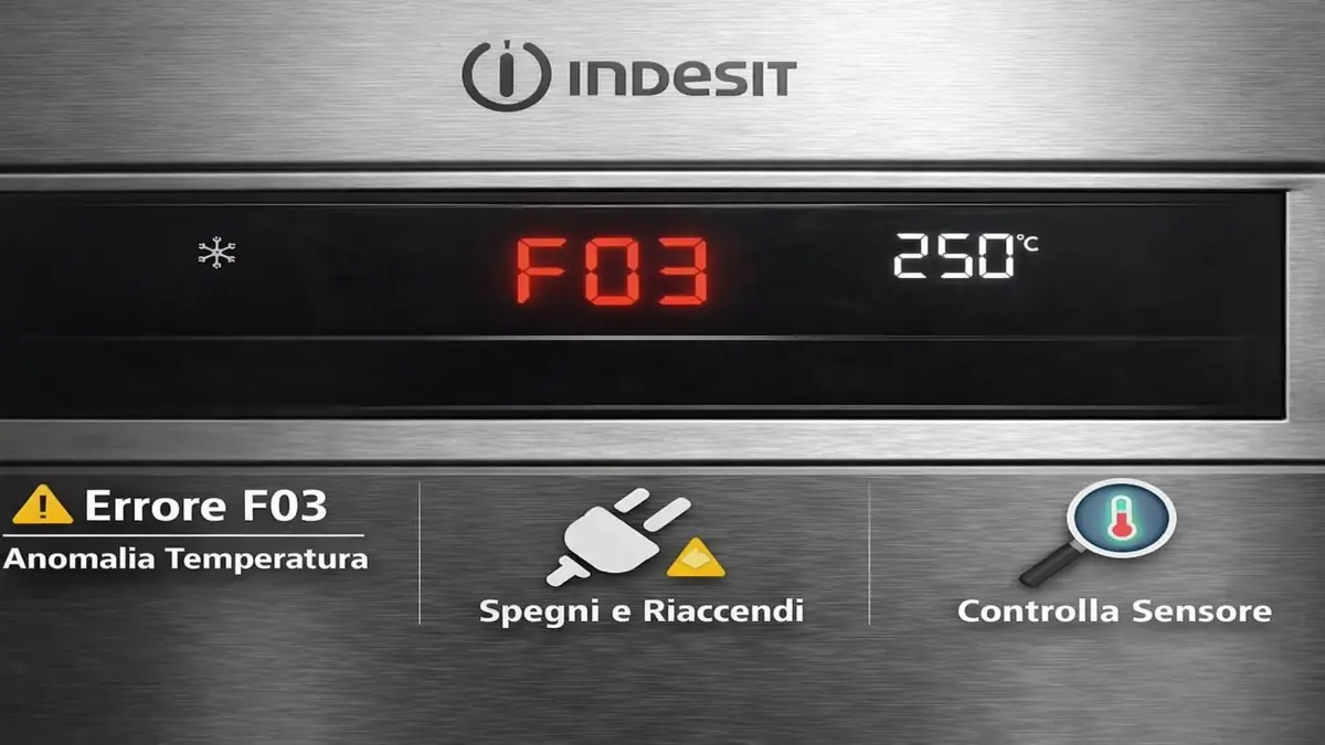 Forno Indesit errore F03: cosa fare subito e come risolverlo