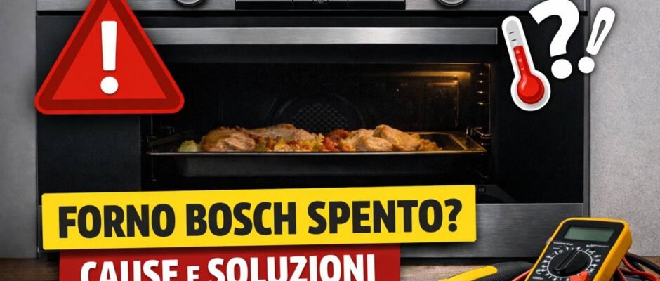 Forno Bosch che si spegne durante la cottura con segnale di errore e strumenti per diagnosi