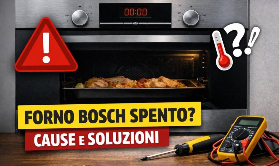 Forno Bosch che si spegne durante la cottura con segnale di errore e strumenti per diagnosi