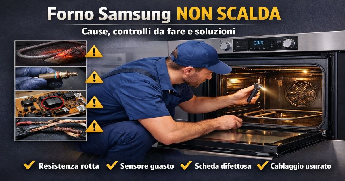 Forno Samsung non scalda: cause più comuni, controlli utili e quando chiamare il tecnico