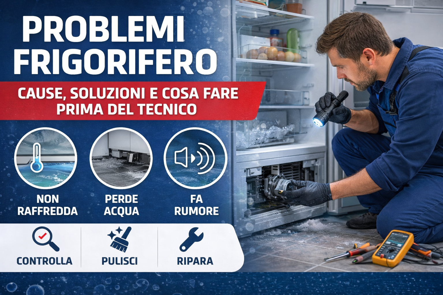 Problemi frigorifero: cause, soluzioni e cosa fare subito