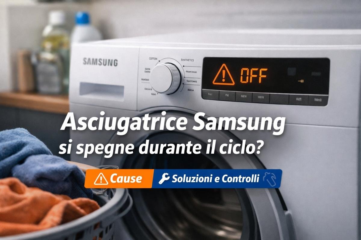 Asciugatrice Samsung si spegne durante il ciclo: cause, soluzioni e controlli utili