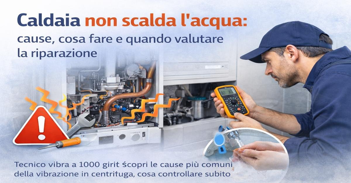 Caldaia non scalda l’acqua: cause, cosa fare e quando valutare la riparazione