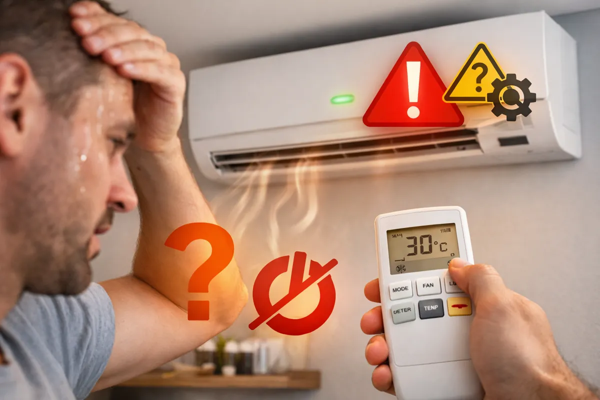 Led del condizionatore acceso ma non funziona: cause reali e cosa fare subito