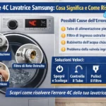 Lavatrice Samsung errore 4C