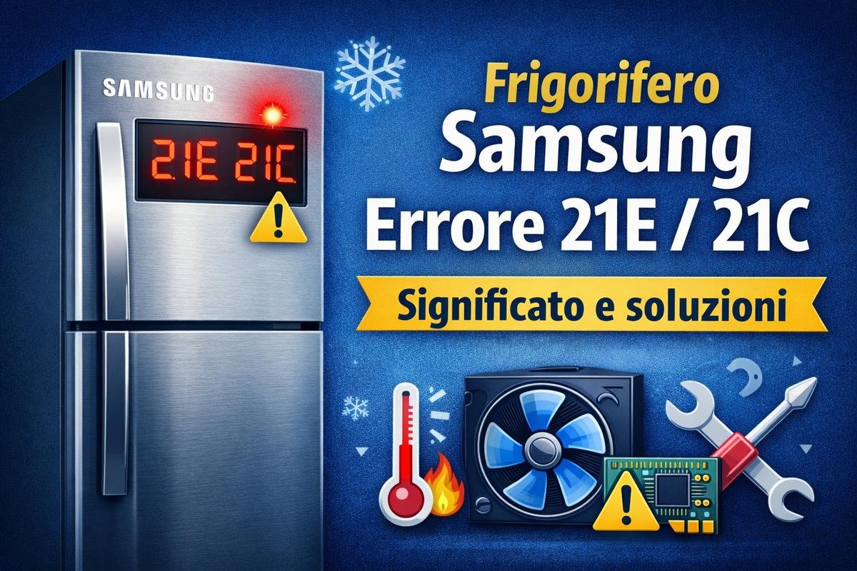 Frigorifero Samsung errore 21E / 21C: cosa significa, cause e come risolvere